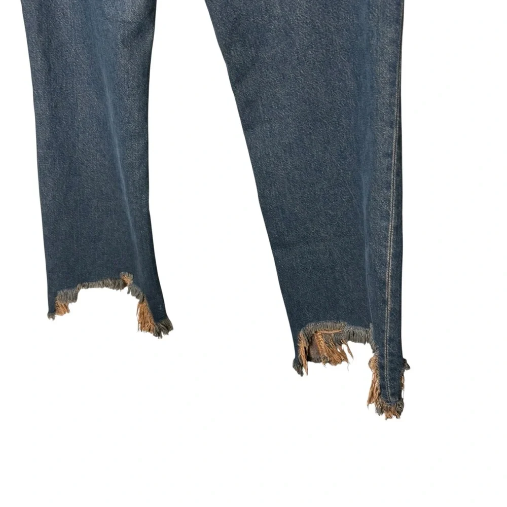 Free People We The Free Maggie Mid-Rise Straight Jeans Back Alley Wash 26
